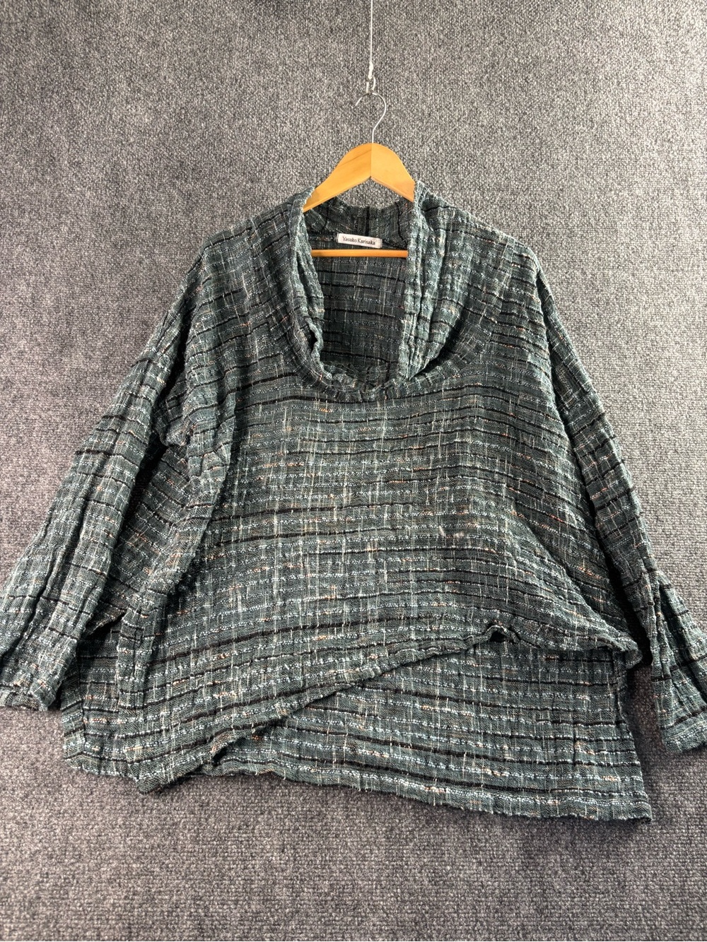 Yasuko Kurisaka Textured Knit top in Teal